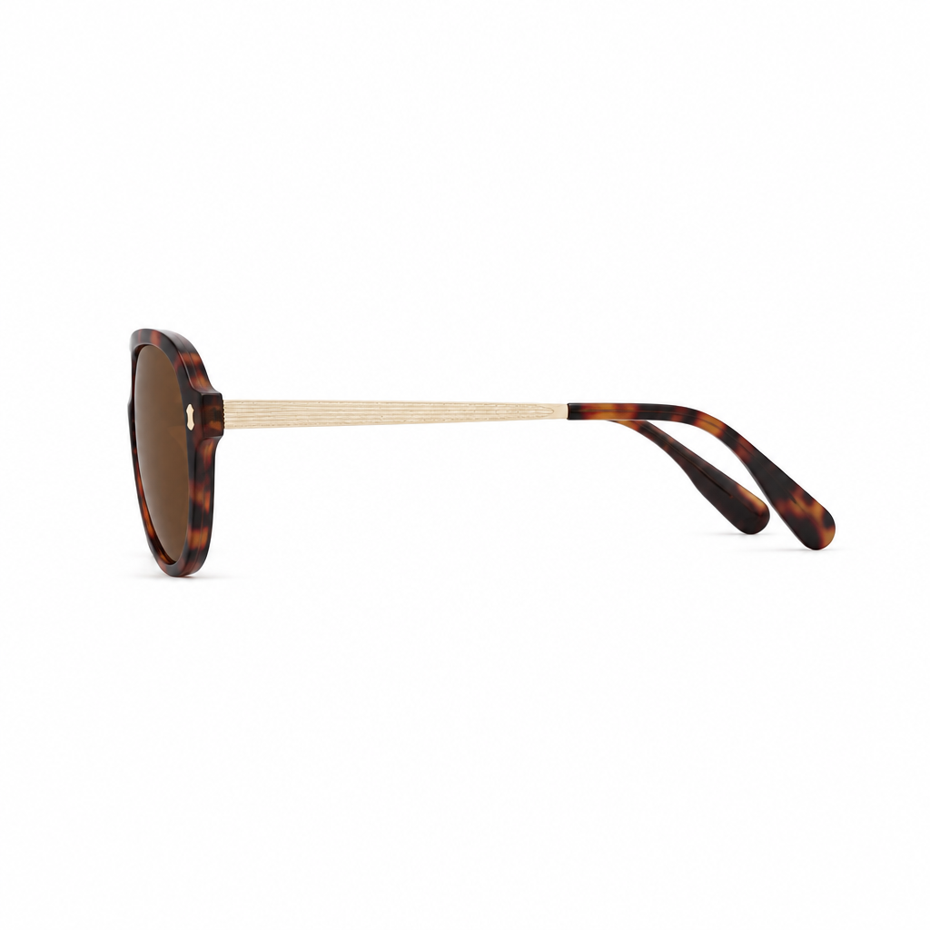 Velocity Aviators Burnt Havana left side
